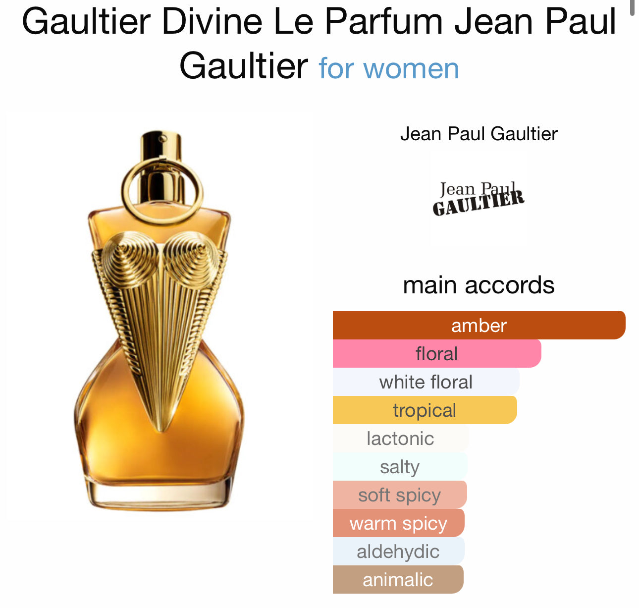 Gaultier Divine Eau de Parfum Jean Paul Gaultier